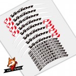 Road Disc Brake Bicycle Wheels Rim Decal Stickers for Vision Metron MT40